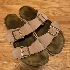 Pink Birkenstock sandals